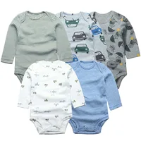 Spring Autumn Baby Bodysuits 3/4/5PCS Long Sleeve Baby Boy Girl Clothes 100% Cotton Newborn Body Infant 0-24Month Bebe Jumpsuit 1