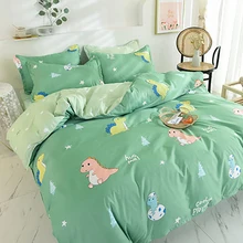 Little Dinosaur Double Bedding Four Pieces Home Textile  Bed Home Comefortable Bedspreads Quality Quilt Cover Pillowcase Oceania