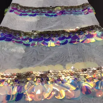 

Nigerian Lace Fabrics For Wedding 2020, African French Lace Fabric High Quality 3D Lace, Velvet Lace With Sequins White