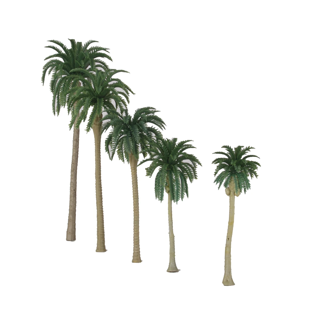New Plastic Model Trees Mixed Size Artificial Palm Trees Rainforest Scenery J 