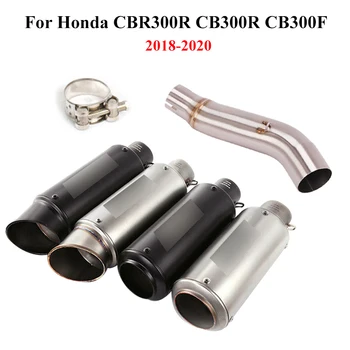 

Slip For Honda CBR300R CB300R CB300F 2018 2019 2020 Motorcycle Exhaust Muffler Tips Middle Connect Tube Exhaust System Modified