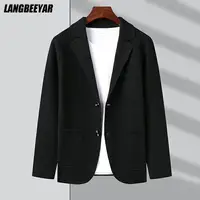 Top Grade New Autum Winter Brand Fashion Slim Fit Knit Blazer Mens Top Cardigan Sweater Casual Coats Jacket Mens Clothes 2023 1