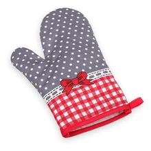 1 шт хлопчатобумажная печь Перчатка термостойкая рукавица кухня приготовления рукавица и прихват для микроволновой печи изолированные Нескользящие Утепленные Перчатки