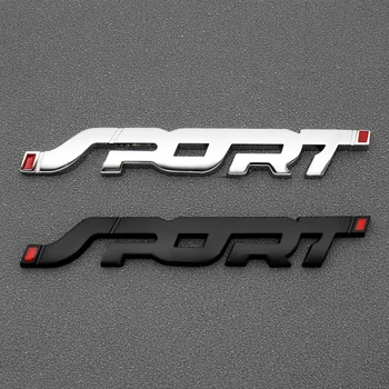 

3D Sport Chrome Emblem Car Badge Sticker Racing Front Door Side Logo Tail Trunk Sticker Automobiles Car Styling Accessories