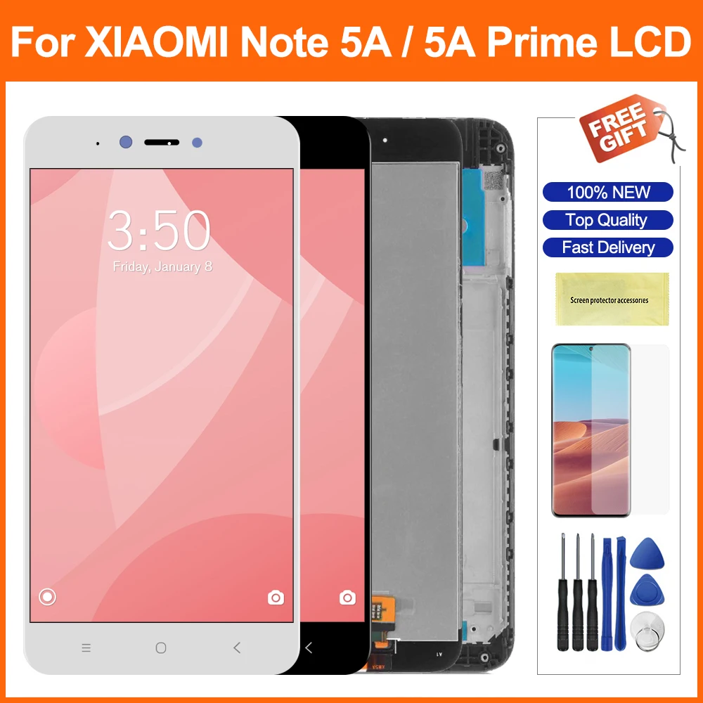 ЖК дисплей 5 ''для Xiaomi Redmi Note 5A Prime с сенсорным экраном и дигитайзером в сборе для