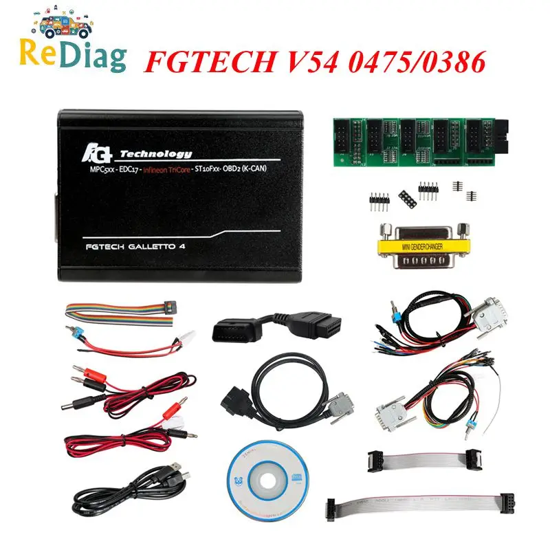 EU 0475/0386 FGTech V54 Galletto 4 полный чип Поддержка BDM полная функция Fg Tech V54 Авто ECU чип тюнинг