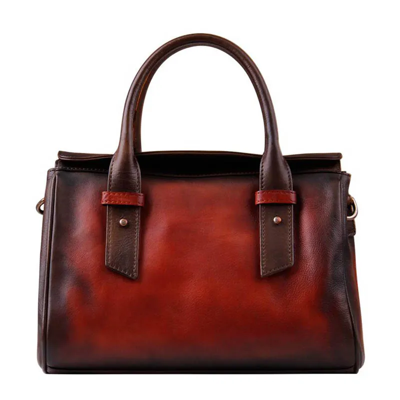 

Genuine Leather women bags for women 2019 winter new retro color rub shoulder bag Fashion casual leather handbag
