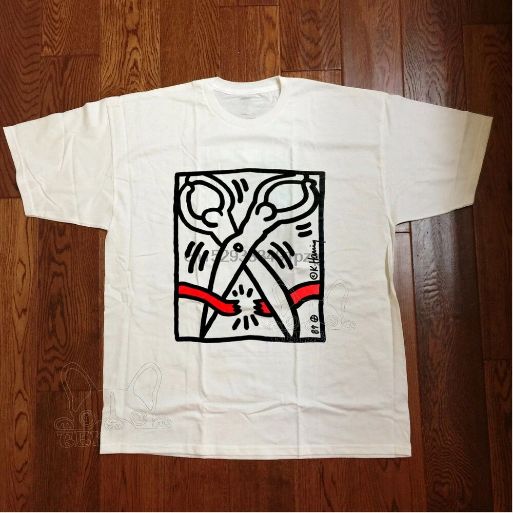 Винтажный музей рубашек 80s Keith Haring современное искусство Чикаго рисунок