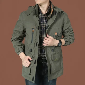 

Quick-drying Jacket Men Outdoor Windproof Long Mens Jackets and Coats Casaco Masculino Windbreaker Mens Coat Military HH40JK
