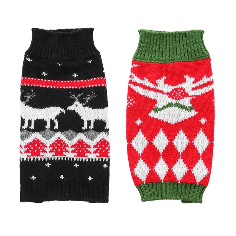 Свитер для домашних собачек, Мягкая вязаная одежда для маленьких собак, рождественское теплое пальто, куртка, костюм для щенка, утепленный свитер, жилет, одежда