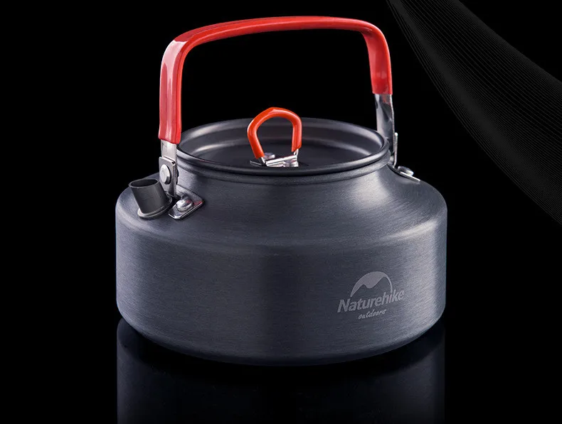 Naturehike Camping Outdoor Cookware Kettle Hiking 1.1L Ultralight Portable Picnic Pot Boil Hot Water Kettle Camping Equipment • FISHISHERE