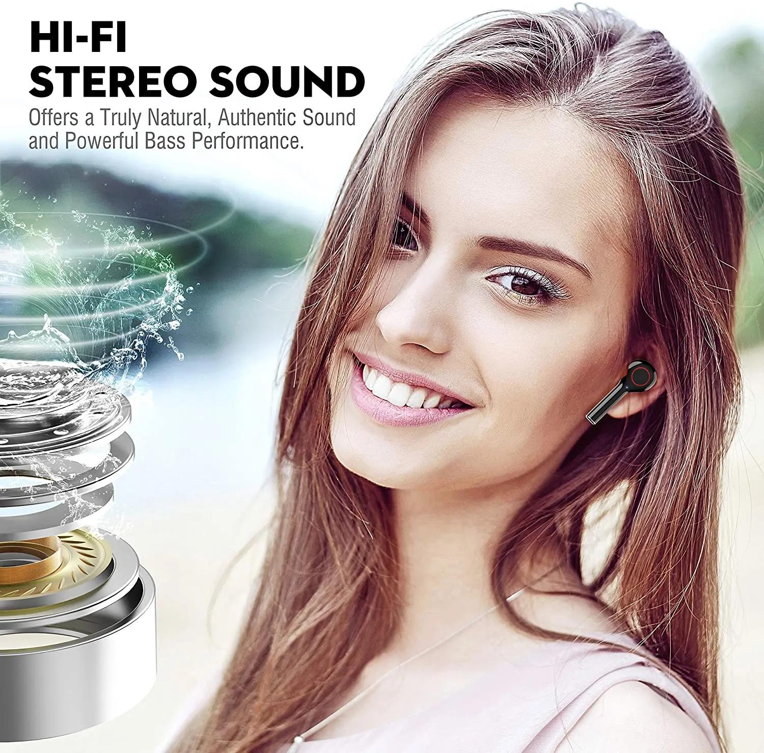 TWS Bluetooth 5 0 Earphones with Microphone Touch Control Wireless Headphone Headset Sports Waterproof Music Earbuds For Phone