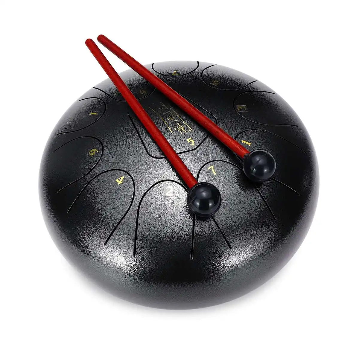 Sliver 10 дюймов 11 нот D Основной стальной язык барабан Handpan ручной барабан с барабанчиками с пальчиковыми лопастями Йога Медитация Zazen Релакс - Цвет: Sliver