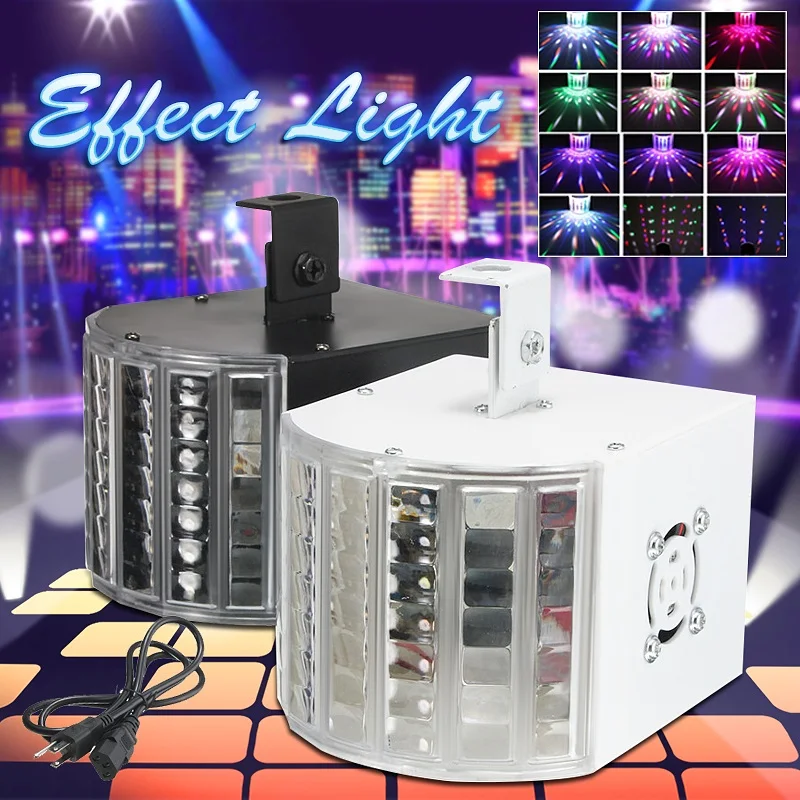 Светодиодный RGB Стробоскоп эффект светильник ing Авто/Звук управление DMX512 DJ диско бар вечерние 7 каналов 18 Вт светильник AC90-240V
