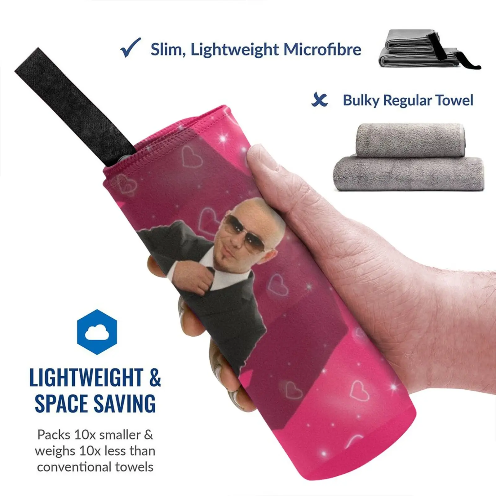 Mr. Worldwide Says To Live Laugh Love Quick Dry Towel Gym Sports Bath Portable Live Laugh Love Mr Worldwide Pitbull Dilf Soft