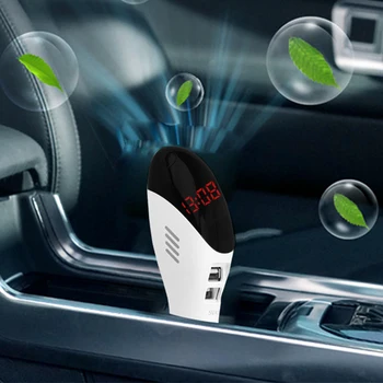 

LEEPEE Auto Car Air Freshener with 12V/24V 3.1A Dual USB Charger Auto Fresh Ionic Air Purifier Oxygen Bar Ozone Ionizer Cleaner