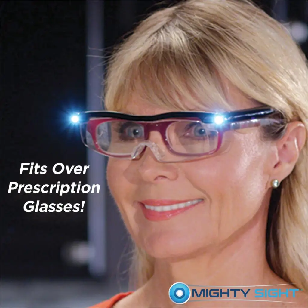 Высокое качество Mighty Sight светодиодный увеличительное стекло унисекс 160% увеличение Hands Free HD Lenes аккумуляторная
