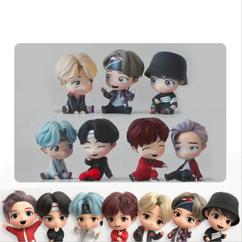 15CM PVC Bangtan Boys Groups New Kpop RM Jin Suga JHope Jimin V ...