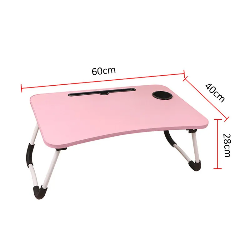 Adjustable Folding Laptop Stand Holder Study Table Desk Wooden Foldable Computer Desk for Bed Sofa Tea Serving Table Stand