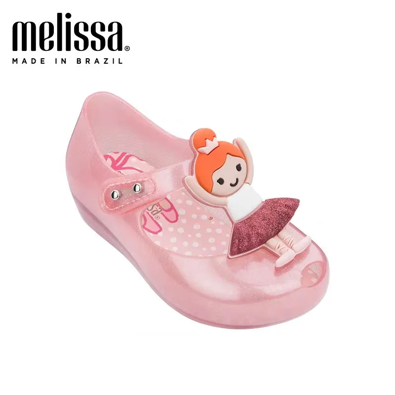 Детские Мини сандалии Melissa мягкая подошва детская обувь с открытым носком для