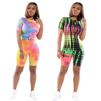 

two piece set women crop top shorts 2 piece sets women outfits print women clothes summer clothes for female two pieces sets