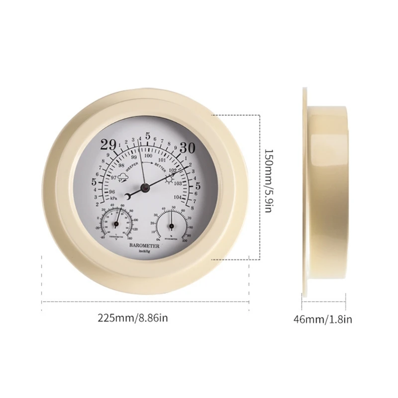 Dial Type Barometer Thermometer Hygrometer Weather Station