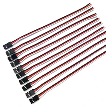 

10Pcs 50cm Single Header Male 3P 30 Core Filaments DuPont Wire Extension Leads For Airplane Model Serve Motor Black-Red-White
