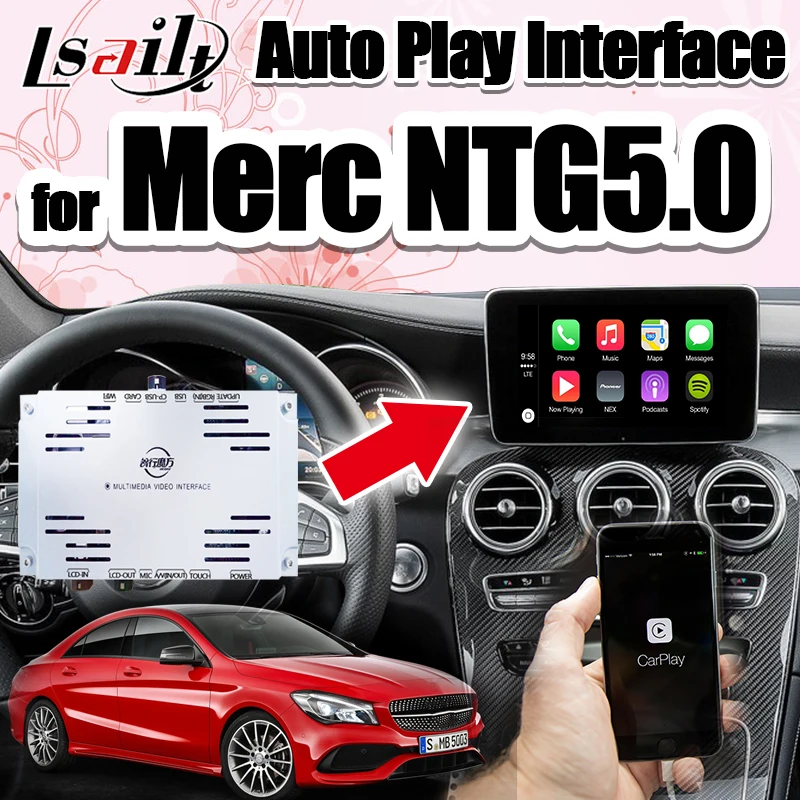 Best Plug amp; Play Car Auto Play Box for Mercedes Benz C B A E GLC CLA GLE Ntg 5.0 carplay interface with Original Knob Control