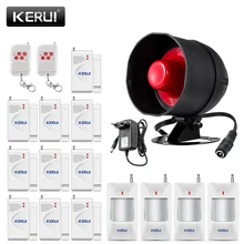 KERUI – système d'alarme de sécurité autonome, sirène sans fil, capteur de mouvement, alarme locale, klaxon avec Kit d'alarme jusqu'à 100db