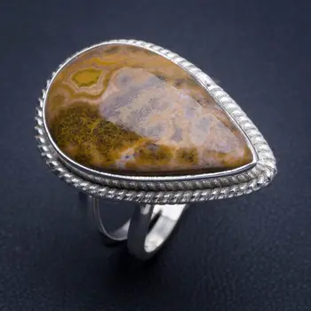 

Natural Ocean Jasper 925 Sterling Silver Ring, US Size 7.75 Q2810