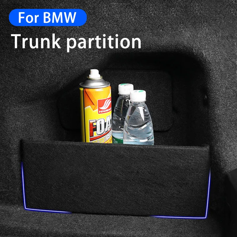 Car Trunk Organizer Clapboard  For BMW 5 6 Series X1X2X3 F10 F11 G30 G20 F20 Sides Storage Box Bag Auto Partition Accessories