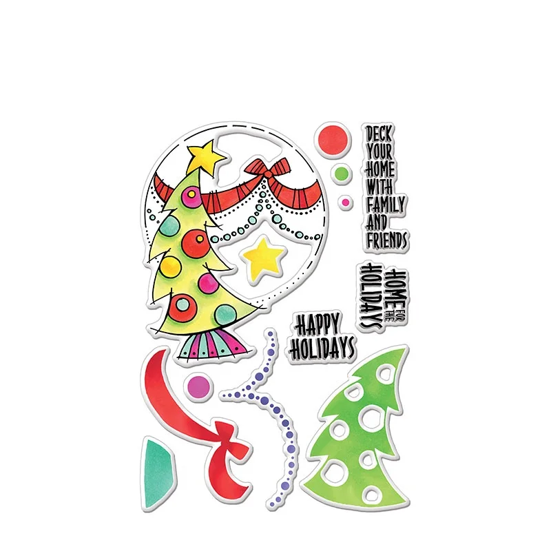 

FXL Deck Your Home Transparent Clear Silicone Stamp/Seal for DIY scrapbooking/photo album Decorative clear stamp sheets