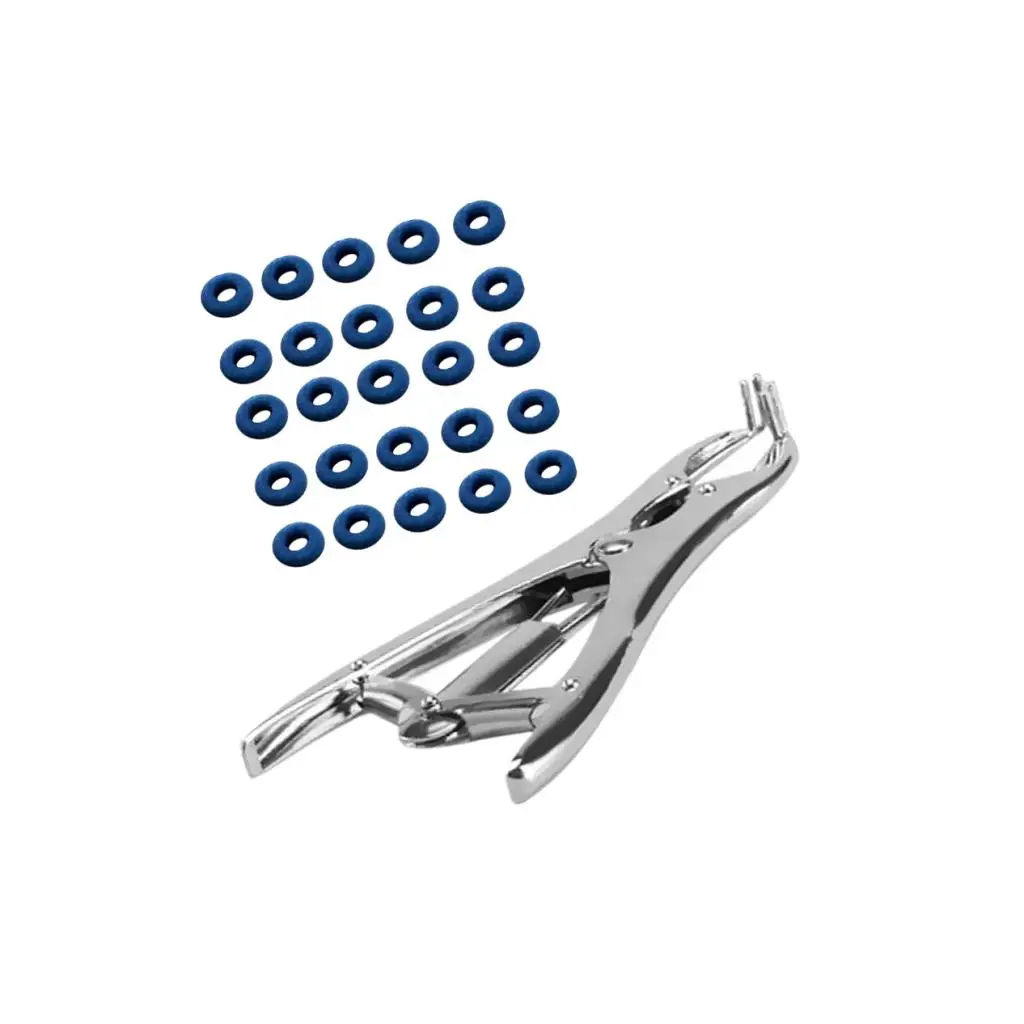 Инструмент Elastrator Castrator плоскогубцы Dock Tail с 100 полосами для крупного рогатого