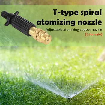 

5pcs/set Water Sprinkler Head Adjustable Automatic Spray Tip Nozzle Nebulizer 4/7 Pipe Irrigation for Household Garden Accessory