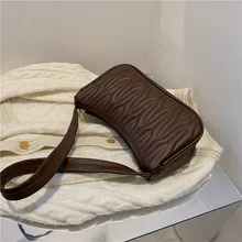 

Women's Shoulder Bag Sewing Fold High Quality Pu Leather Luxury Brand Design Shopping Portable And Versatile Fashion Woman's Bag