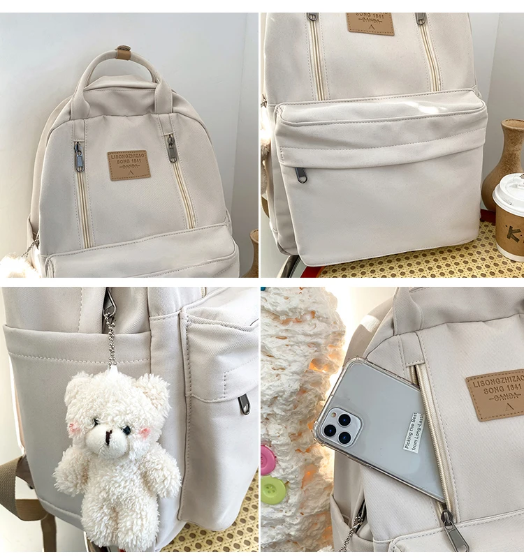 NEW Backpack Double Zipper Women Waterproof Korean Style cheap Schoolbag Female College Student Laptop backpack Women's backpack