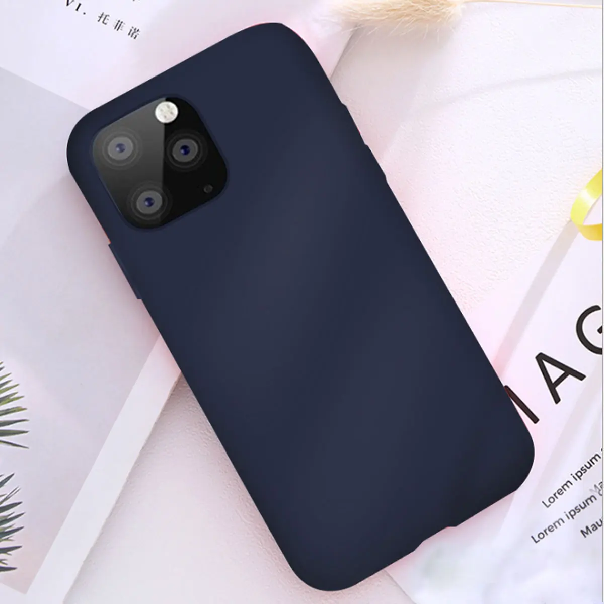 Blue2 Тонкий мягкий чехол для iPhone11 Pro Max роскошный жидкий силиконовый чехол для телефона ТПУ, конфетный противоударный чехол для iPhone чехлы - Цвет: Blue2