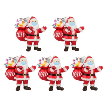 

2020 Christmas Ornament Santa Wearing A Face Mask Decorate Christmas tree