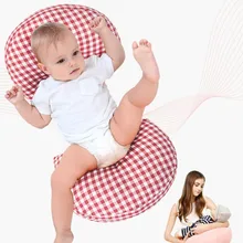 Side Sleeper Pregnancy Pillow Circles Plaid Print Maternity Pillow With Removable Jersey Cover