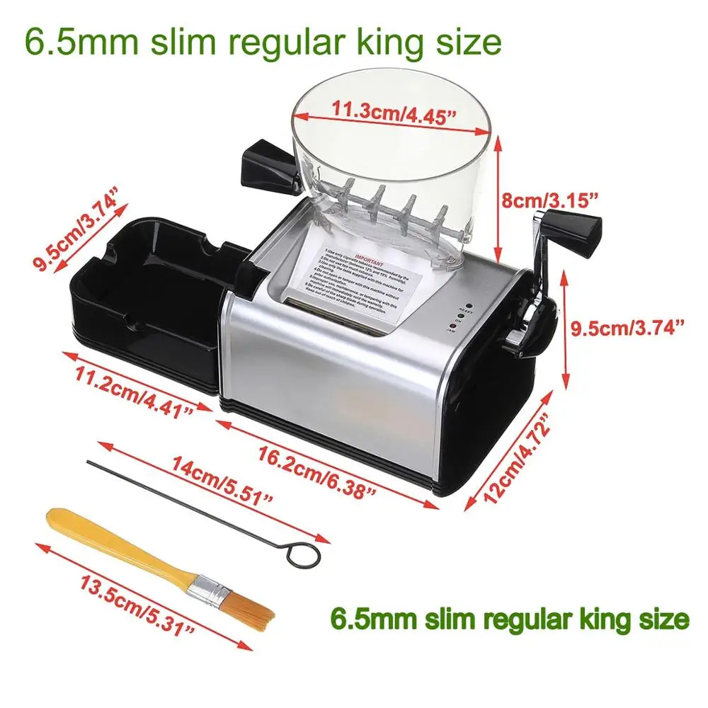 

6.5mm slim Cigarette Electric Automatic Cigarette Rolling Machine Cigarette Tube Automatic Tobacco Maker Roller Machine