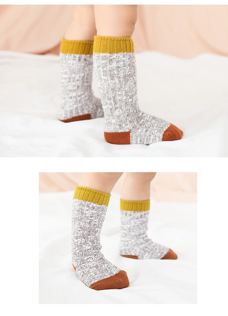 Теплые носки для маленьких мальчиков, зимние носки в носки для мальчиков и девочек 5/8 лет 2 пар/компл. детские носки лот модная Толстая обувь с противоскользящей подошвой