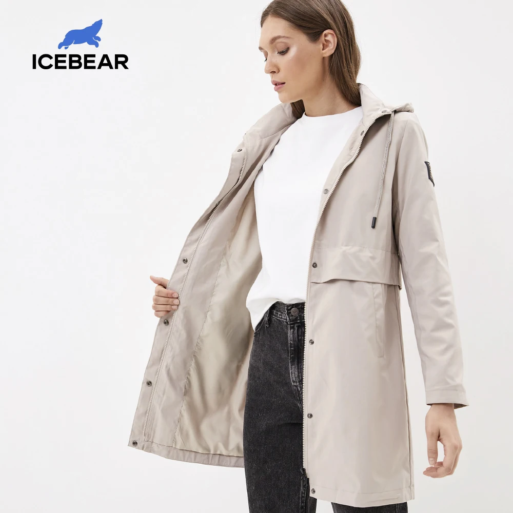 ICEbear 2020 модная женская ветровка высококачественный Женский тренчкот с капюшоном