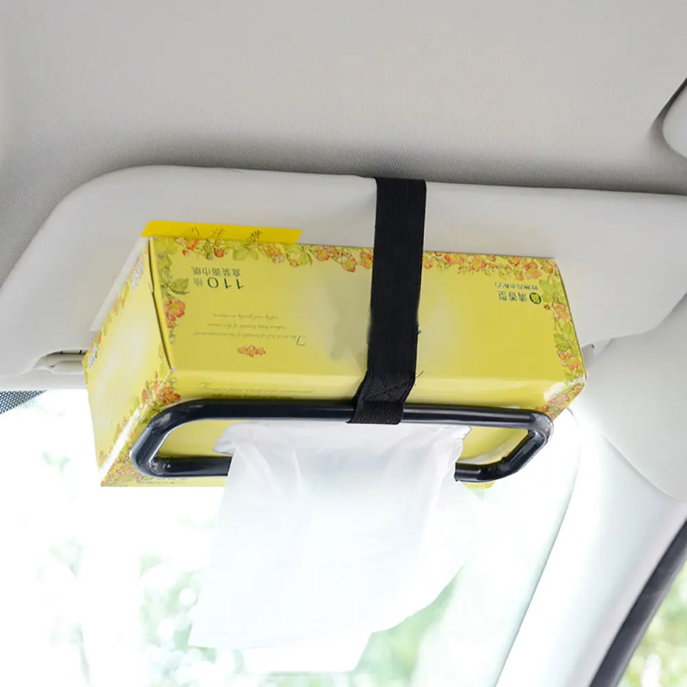 Универсальный автомобильный держатель для салфеток с солнцезащитным козырьком, держатель для бумажных салфеток, кронштейн для салфеток, экономит место для установки на сиденье автомобиля