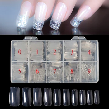 

200/500Pcs Fake Nail Tips Artificial False Nail Extension Polishing Practice Tools Nail Art Salon DIY Manicure False Nail Tips