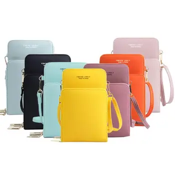 

2020 solid color multifunctional ladies shoulder wallet W5L7