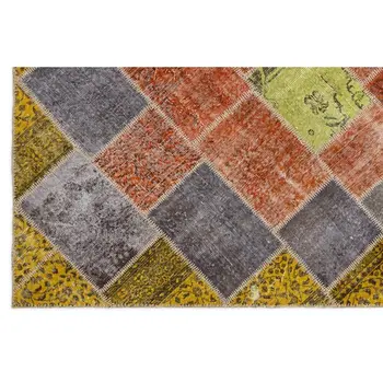 

Handmade Multicolor Vintage Overdyed Patchwork Area Rug 160x230 Cm-5'3''X7'7''