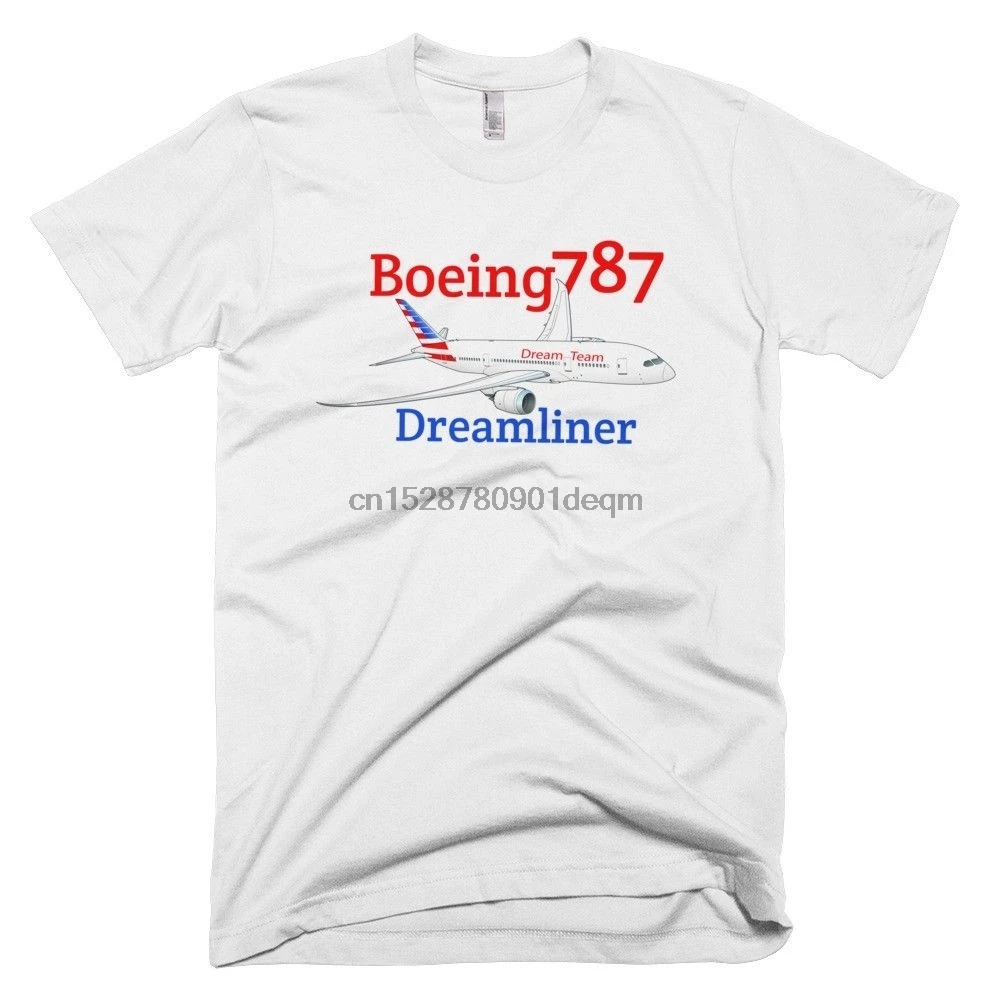Новинка 2019 мужские летние топы с круглым вырезом футболка Боинг 787 Dreamliner Dream Team