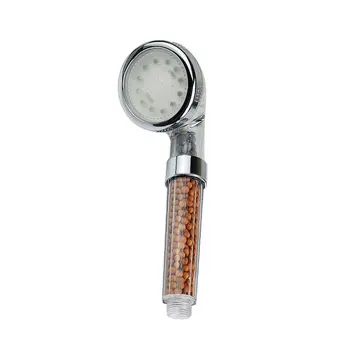 

7 Colors Changing Spa Negative Ions Anion Shower Head Sprinkler Temperature Sensor Lights Filter Bathroom Handheld Shower