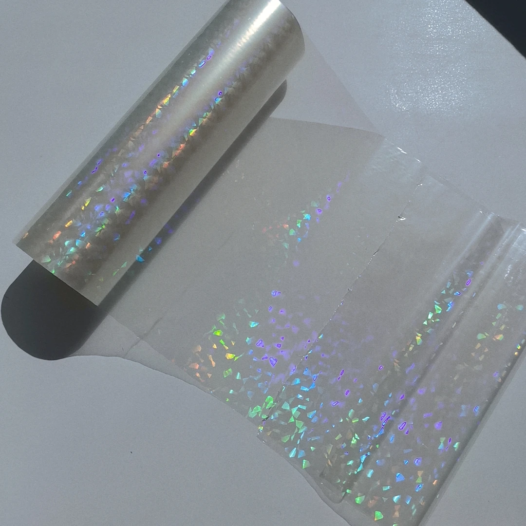Transparent Stained Glass Holographic Foil Fusing Rolls, DIY