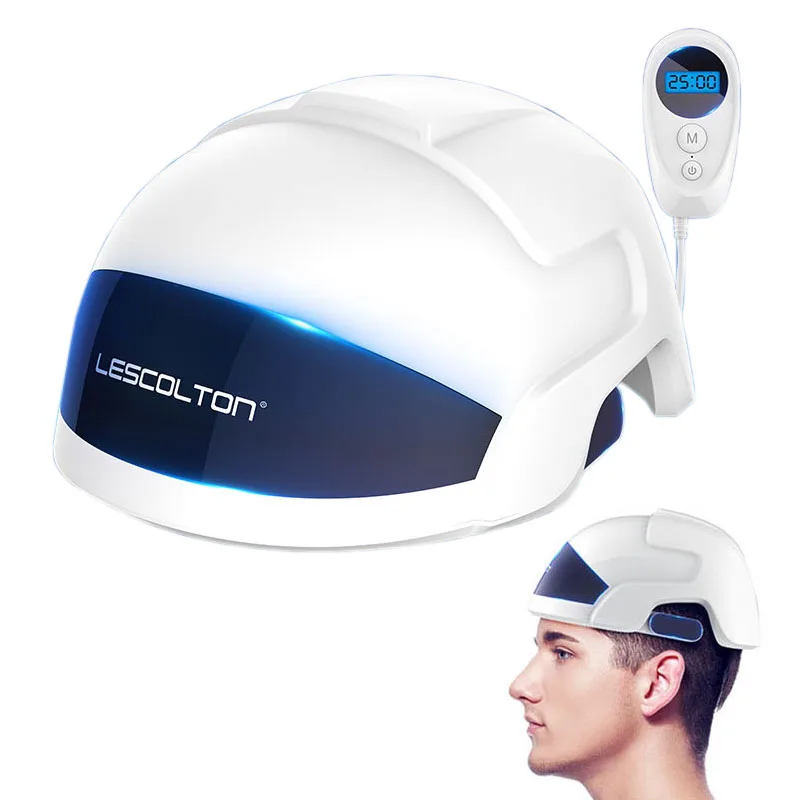 

New Hair Regrow LED Infrared Light Helmet Fast Growth Hair Cap Hair Loss Solution For Men Women LLLT Laser Treatment Hair Hats